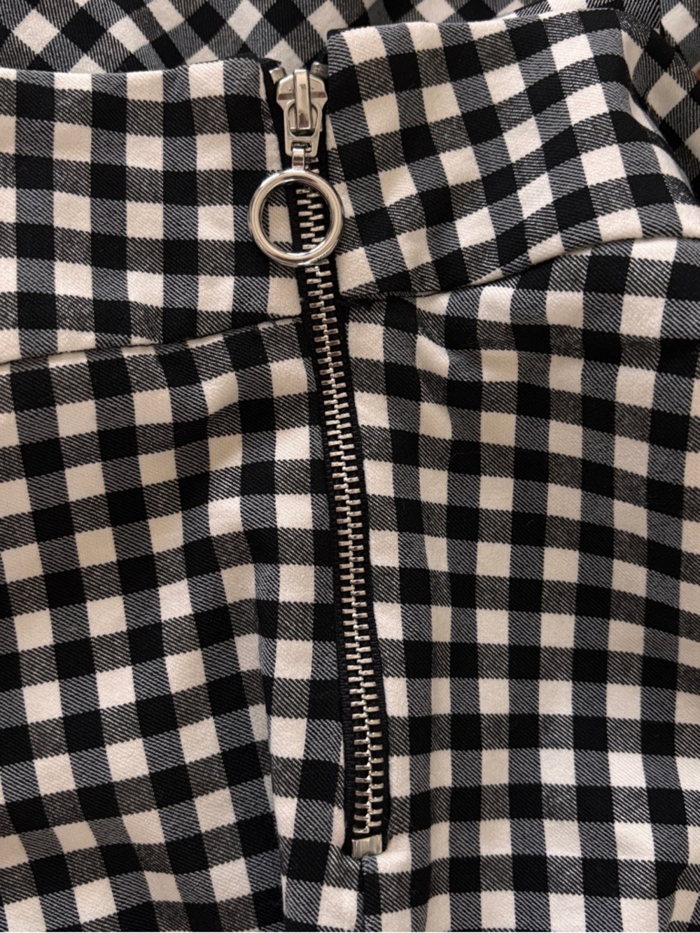 Zara Black and White Gingham Slim Fit Chinos - Picture 7 of 7